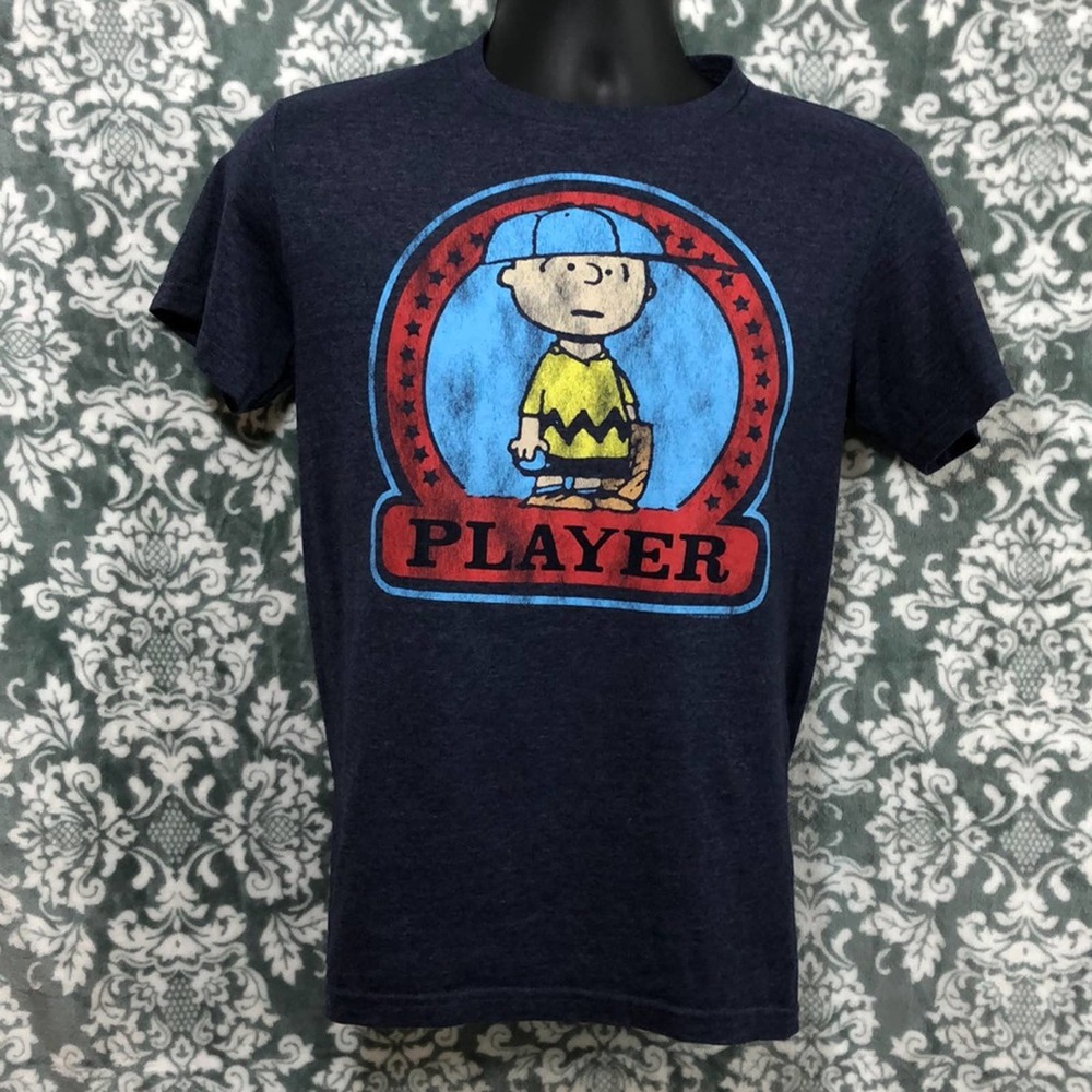 GAP Charlie Brown Player Navy Blue Licensed Tee XS